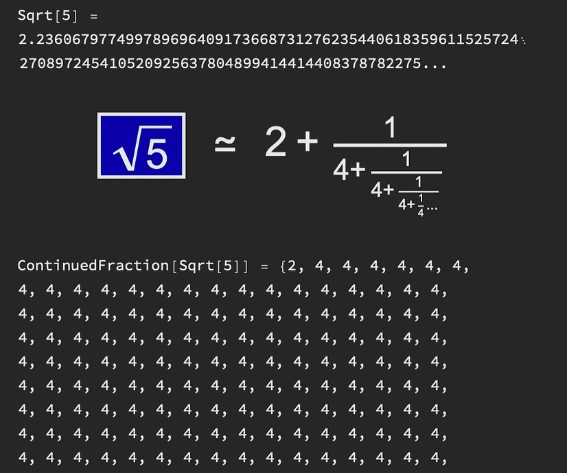 Continued fraction of √5